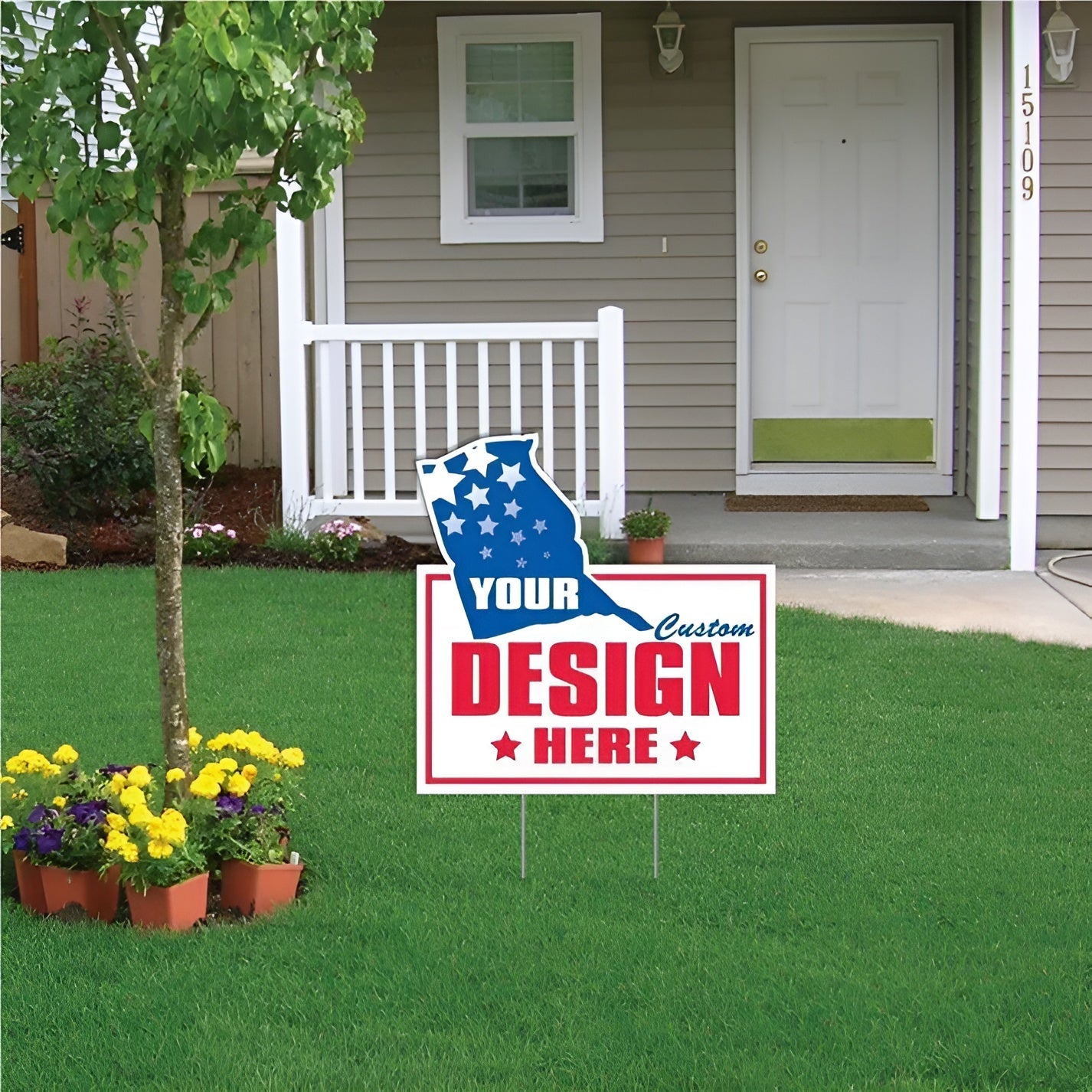 Custom - Connecticut - State Shaped Yard Signs