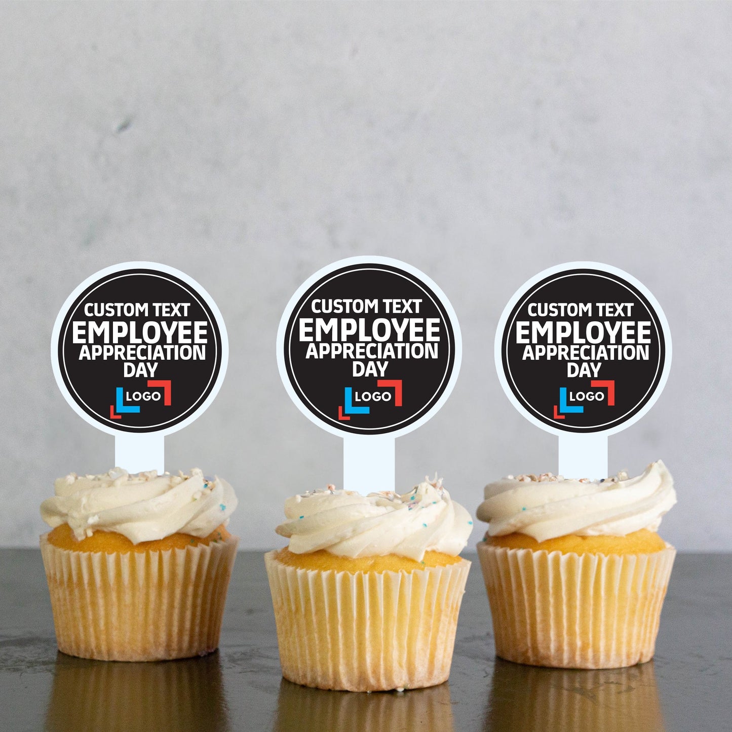 Custom Employee Appreciation Cupcake Toppers