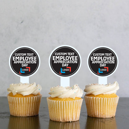 Custom Employee Appreciation Cupcake Toppers