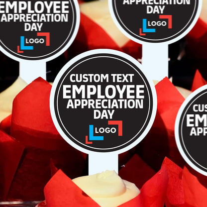 Custom Employee Appreciation Cupcake Toppers