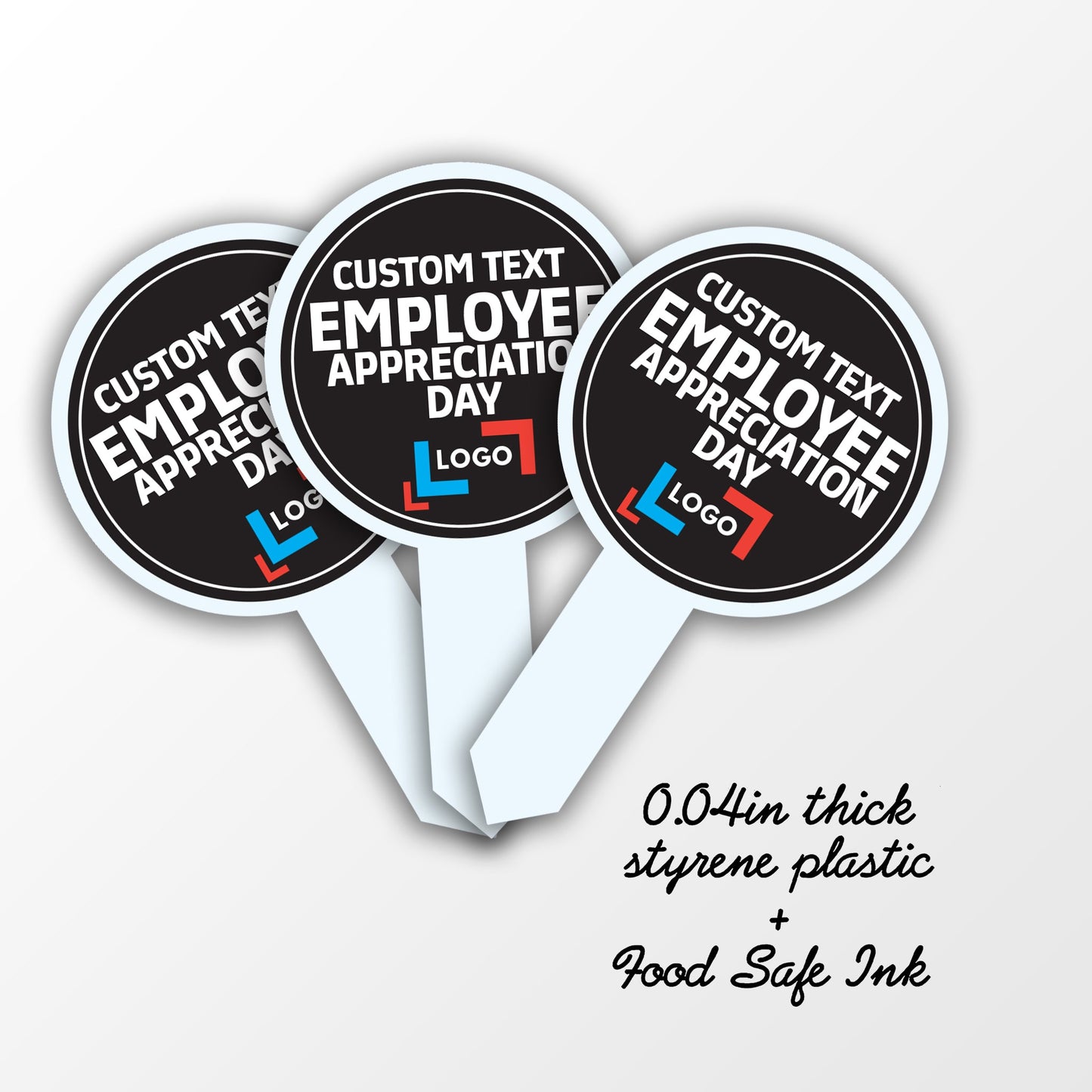 Custom Employee Appreciation Cupcake Toppers