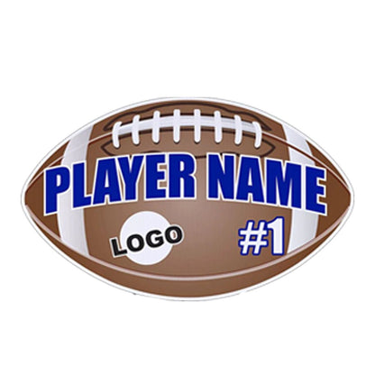 Custom Football Shaped Locker Magnet