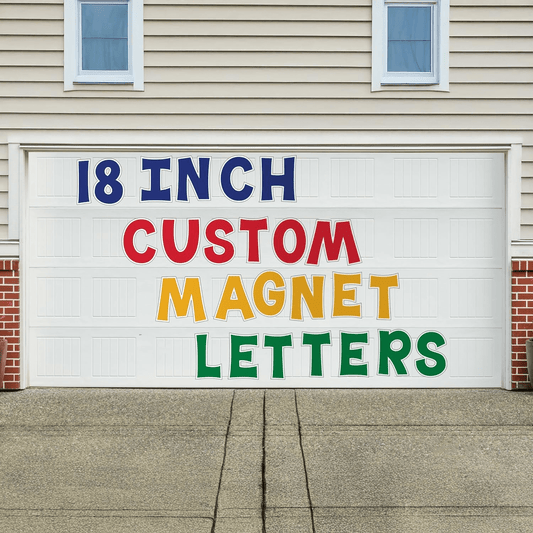 Custom Garage Magnet Letters - 18 Inch Magnetic Words & Numbers for Garage Door Messages