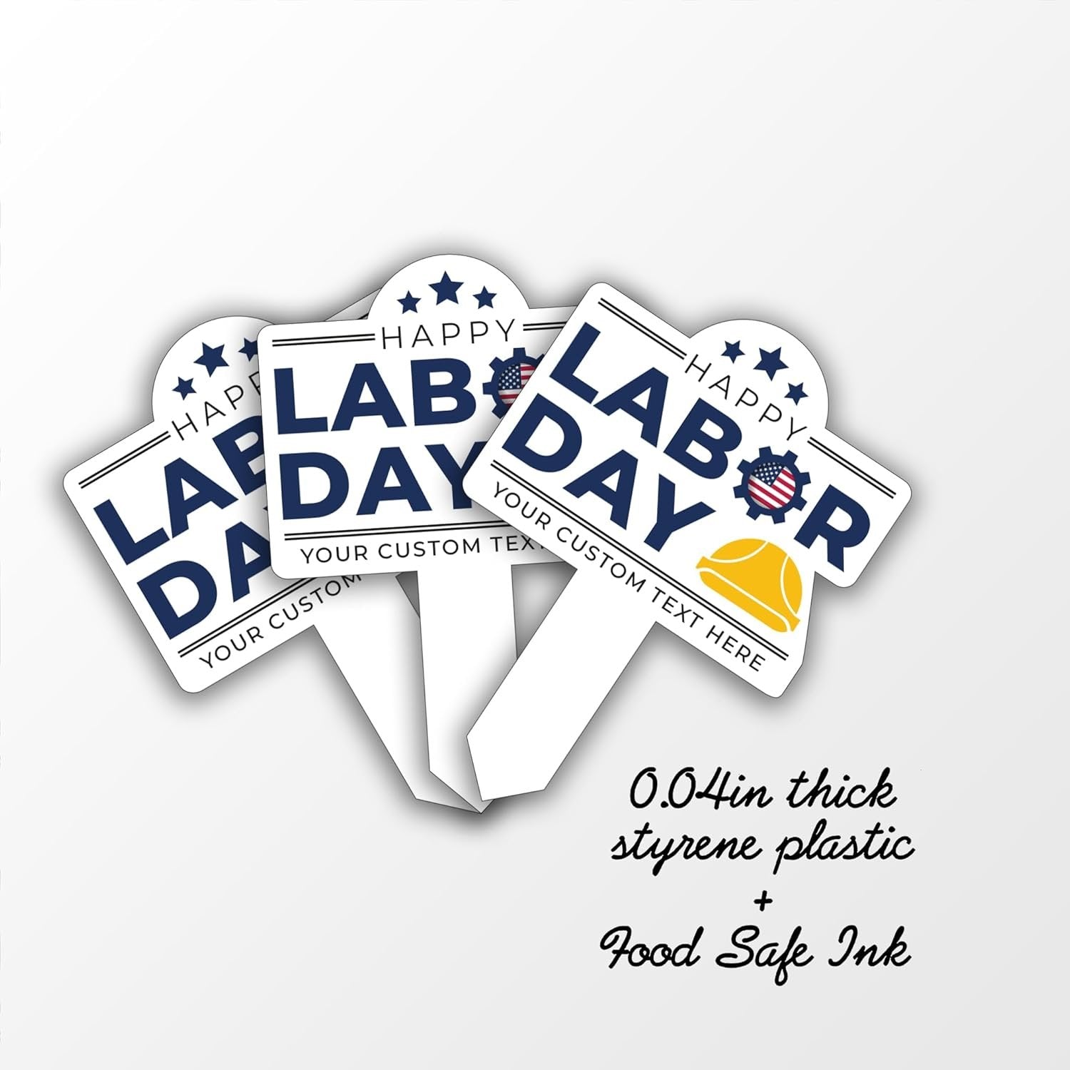 Custom Labor Day Cupcake Toppers