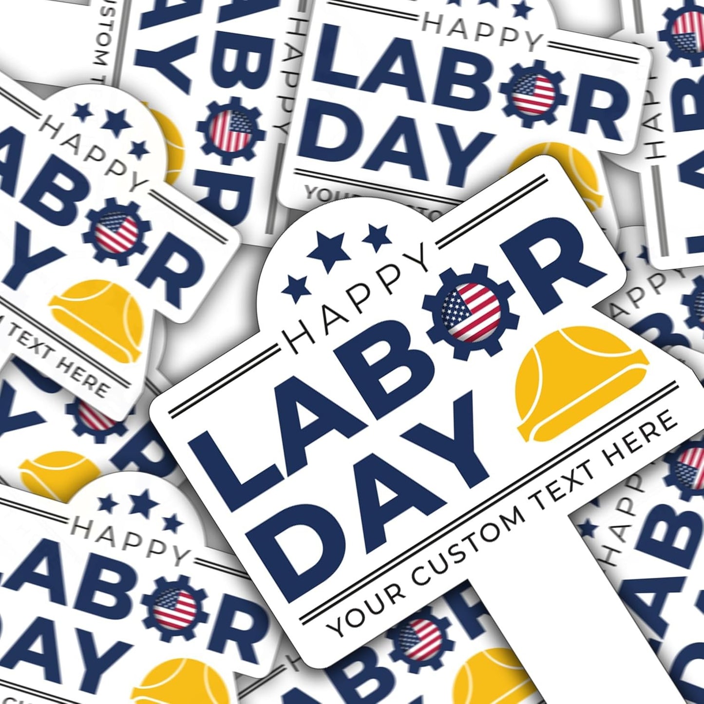 Custom Labor Day Cupcake Toppers