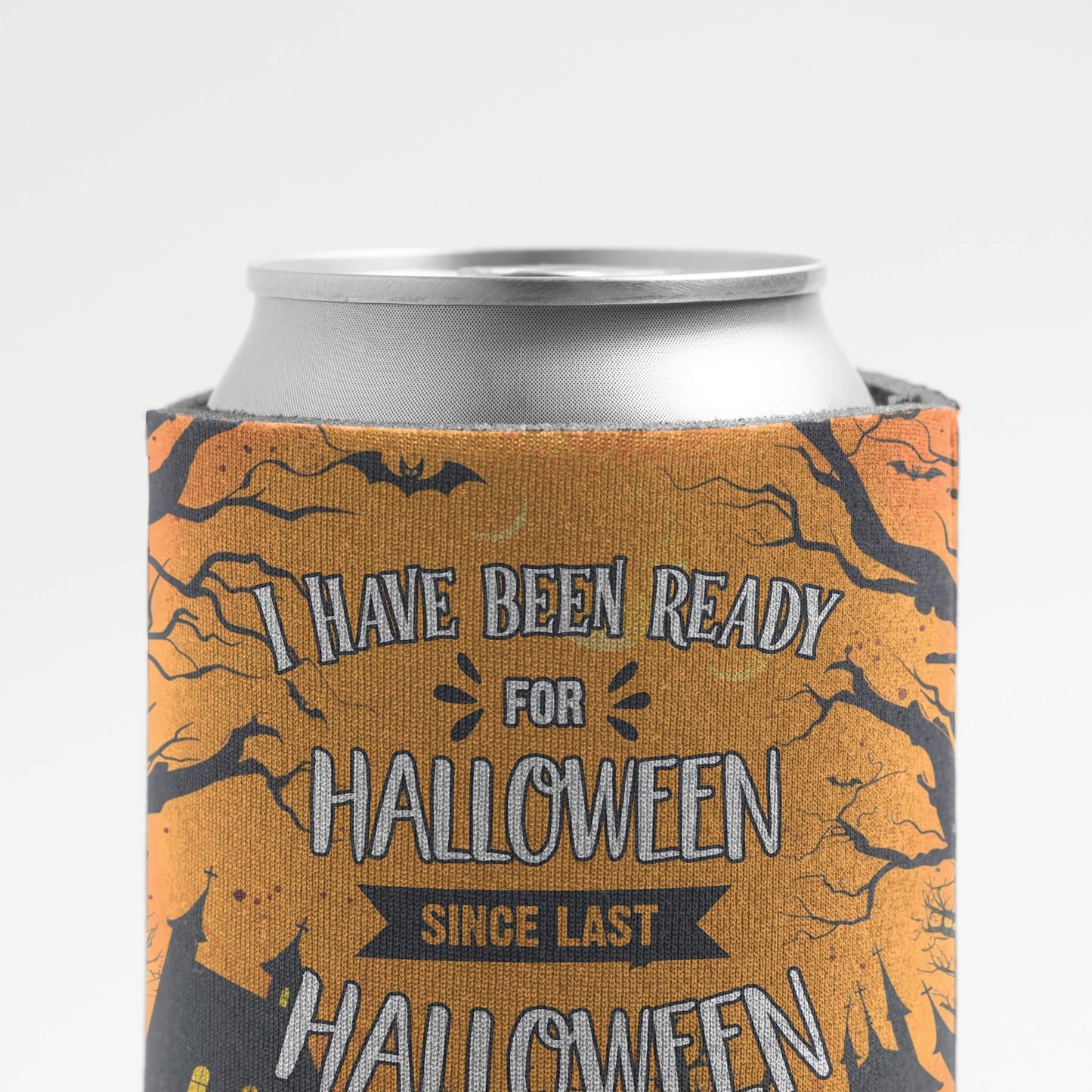 Custom Last Name Halloween Can Coolers - Set of 6