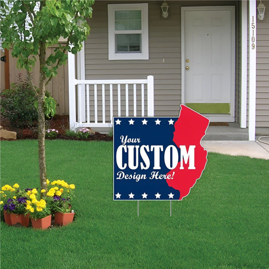 Custom - New Jersey - State Shaped Yard Sign