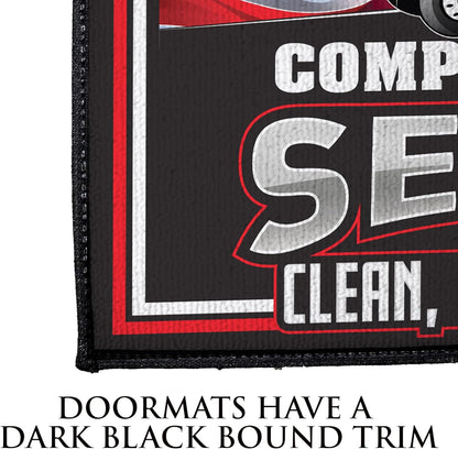 Custom Septic Service Doormat 24x36 Inches | Tufted Loop | Rubber Backing