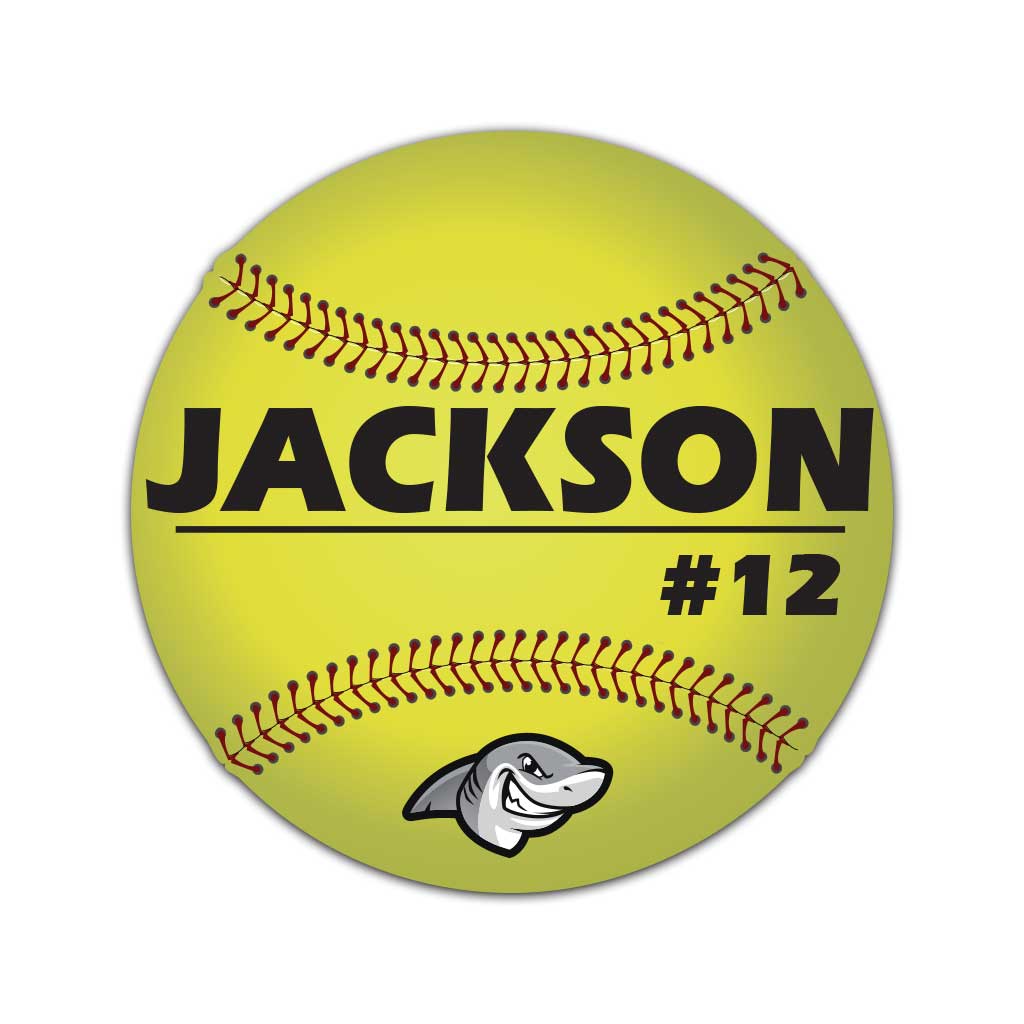 Custom Softball Locker Magnet or Car Magnet