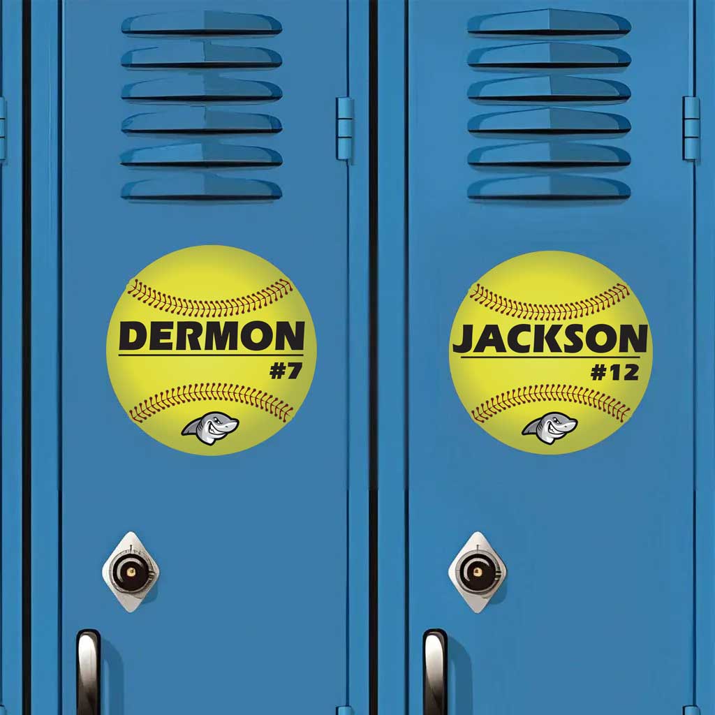 Custom Softball Locker Magnet or Car Magnet