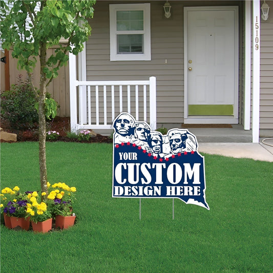 Custom - South Dakota - State Shaped Yard Sign