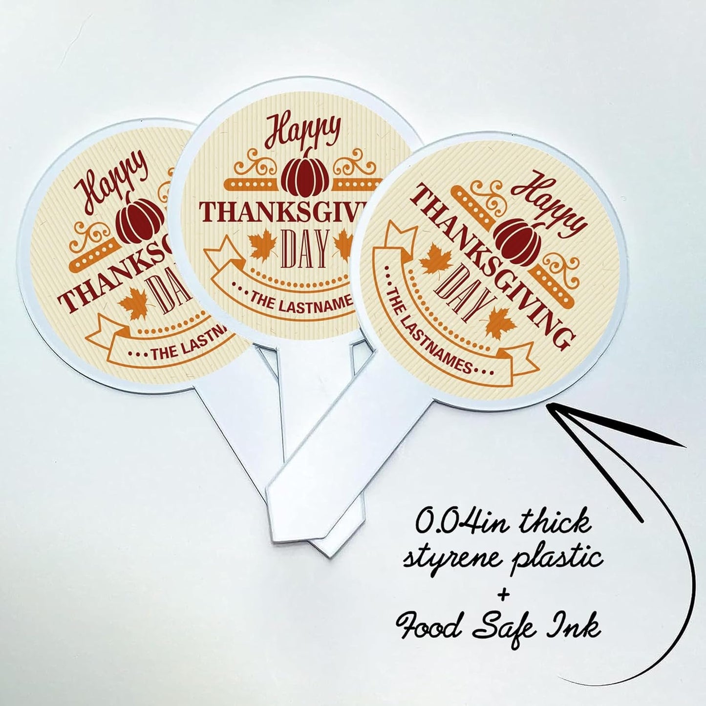 Custom Thanksgiving Cupcake Toppers