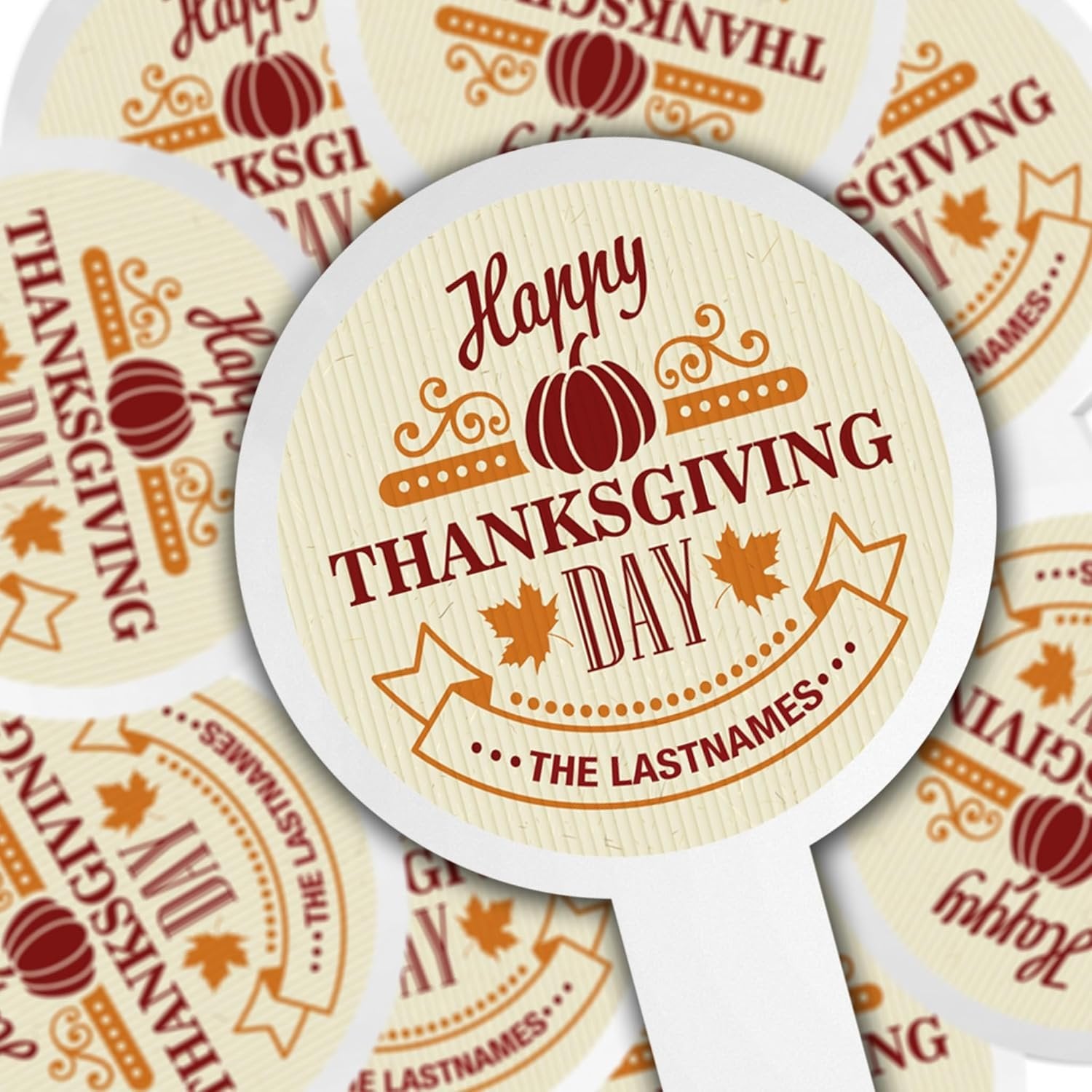 Custom Thanksgiving Cupcake Toppers