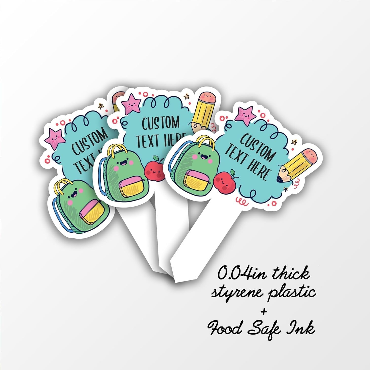 Custom Welcome Back to School Cupcake Toppers