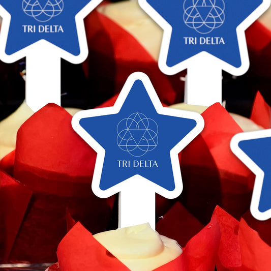 Delta Delta Delta Cupcake Toppers