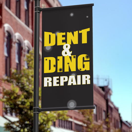 Dent and Ding Repair 18"x36" Pole Banner