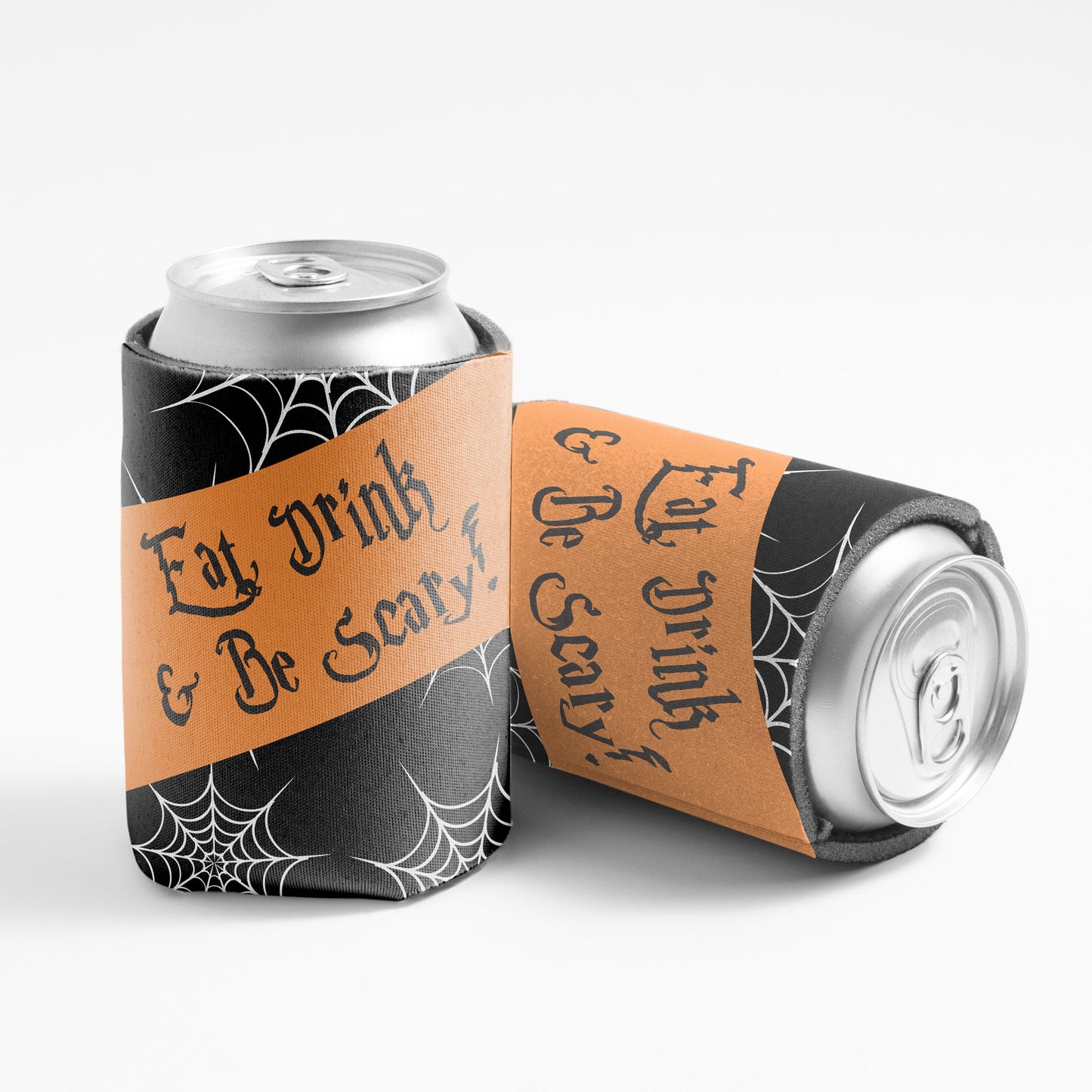 Eat, Drink, and Be Scary Halloween Party Can Cooler Set 6