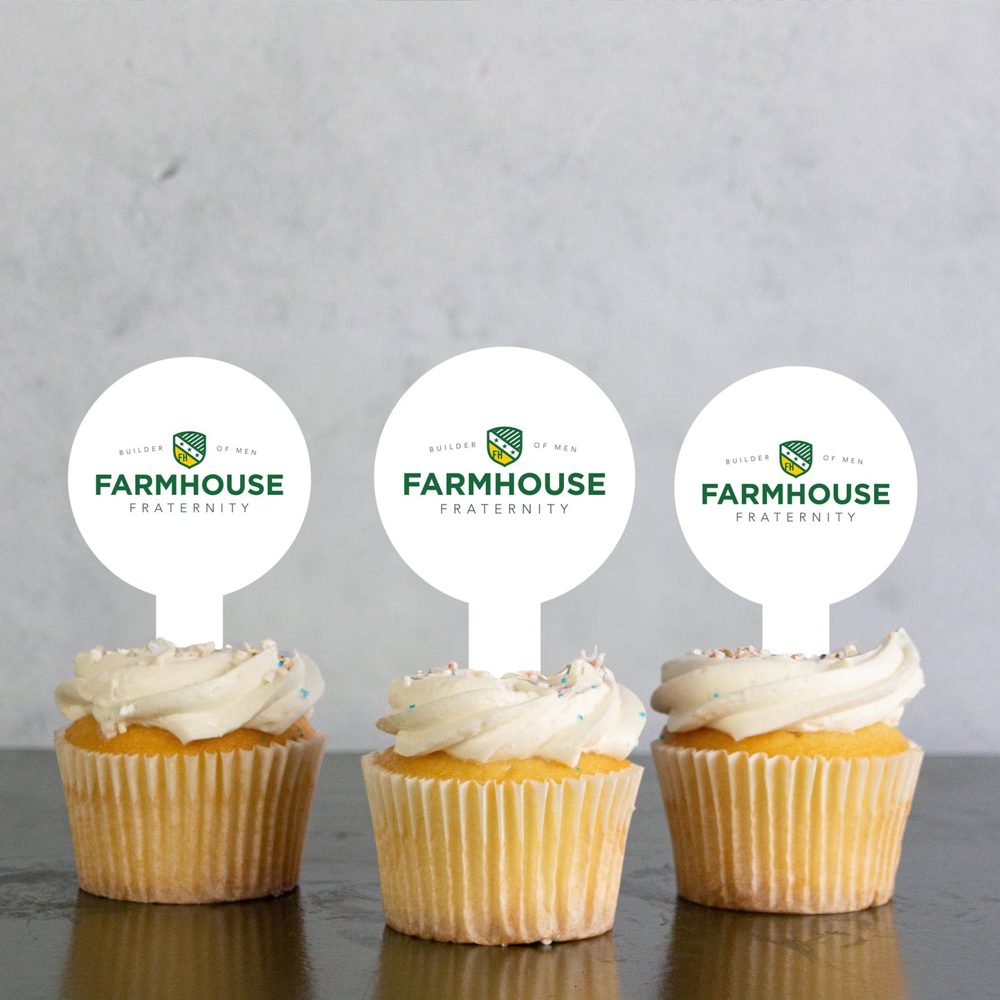 Farmhouse Fraternity Cupcake Toppers