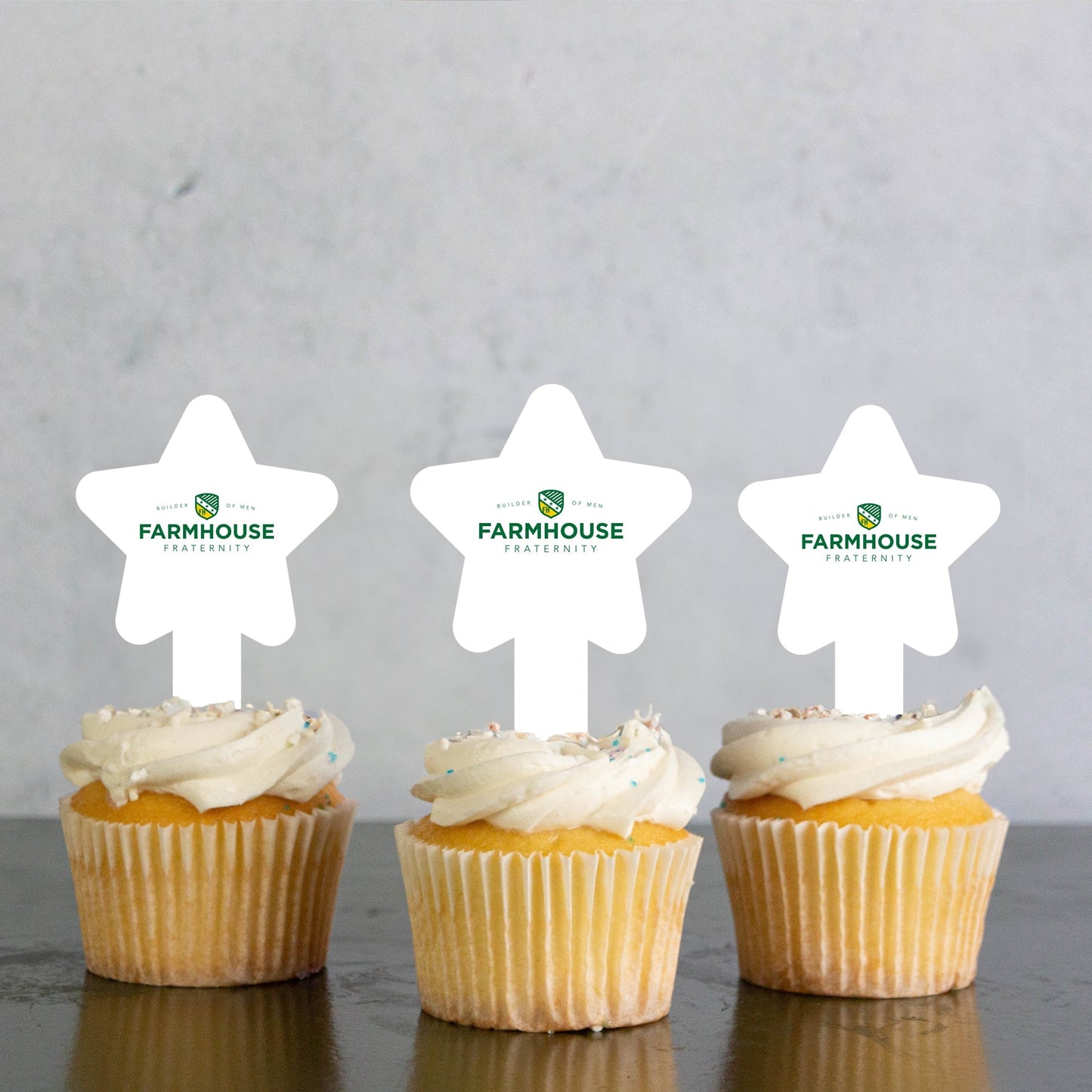 Farmhouse Fraternity Cupcake Toppers