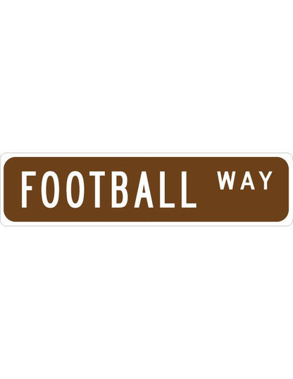 Football Street Sign – Aluminum Sports Sign for Man Cave, Locker Room, or Game Room