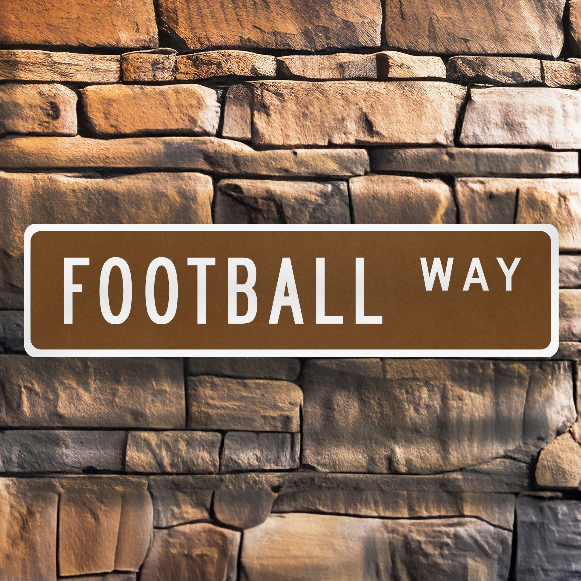 Football Street Sign – Aluminum Sports Sign for Man Cave, Locker Room, or Game Room