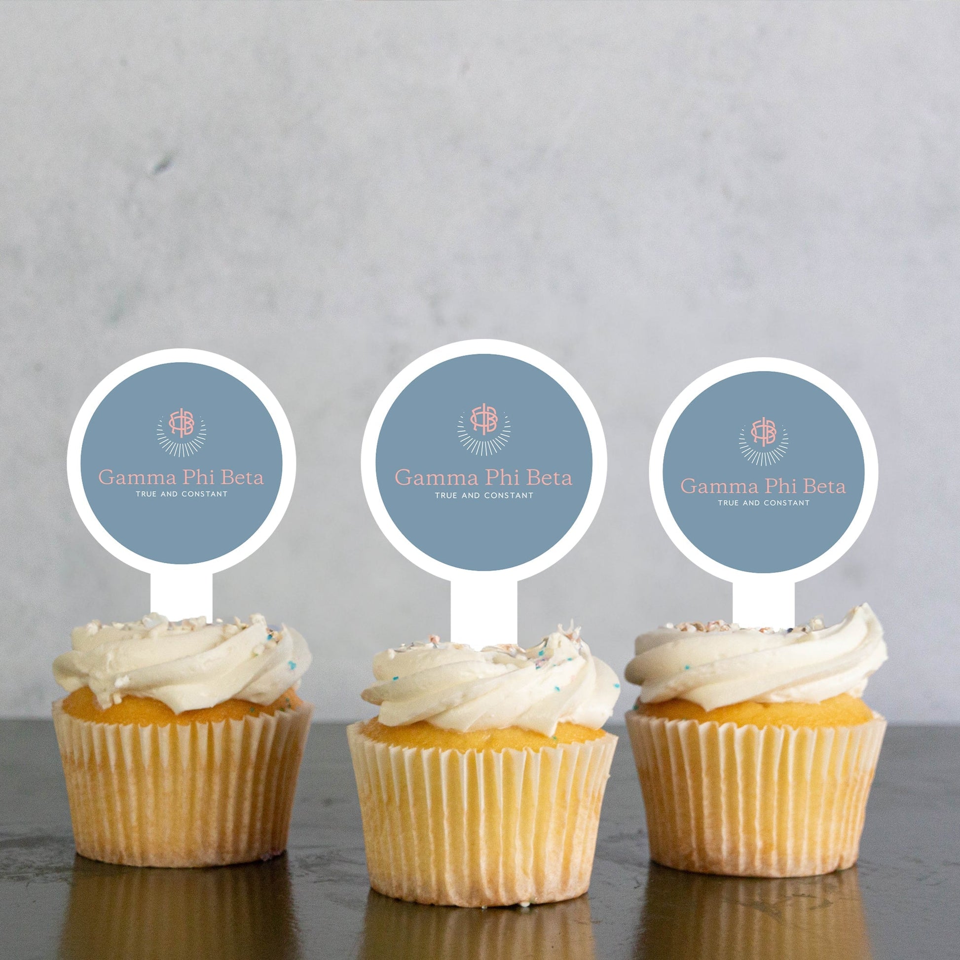 Gamma Phi Beta Cupcake Toppers