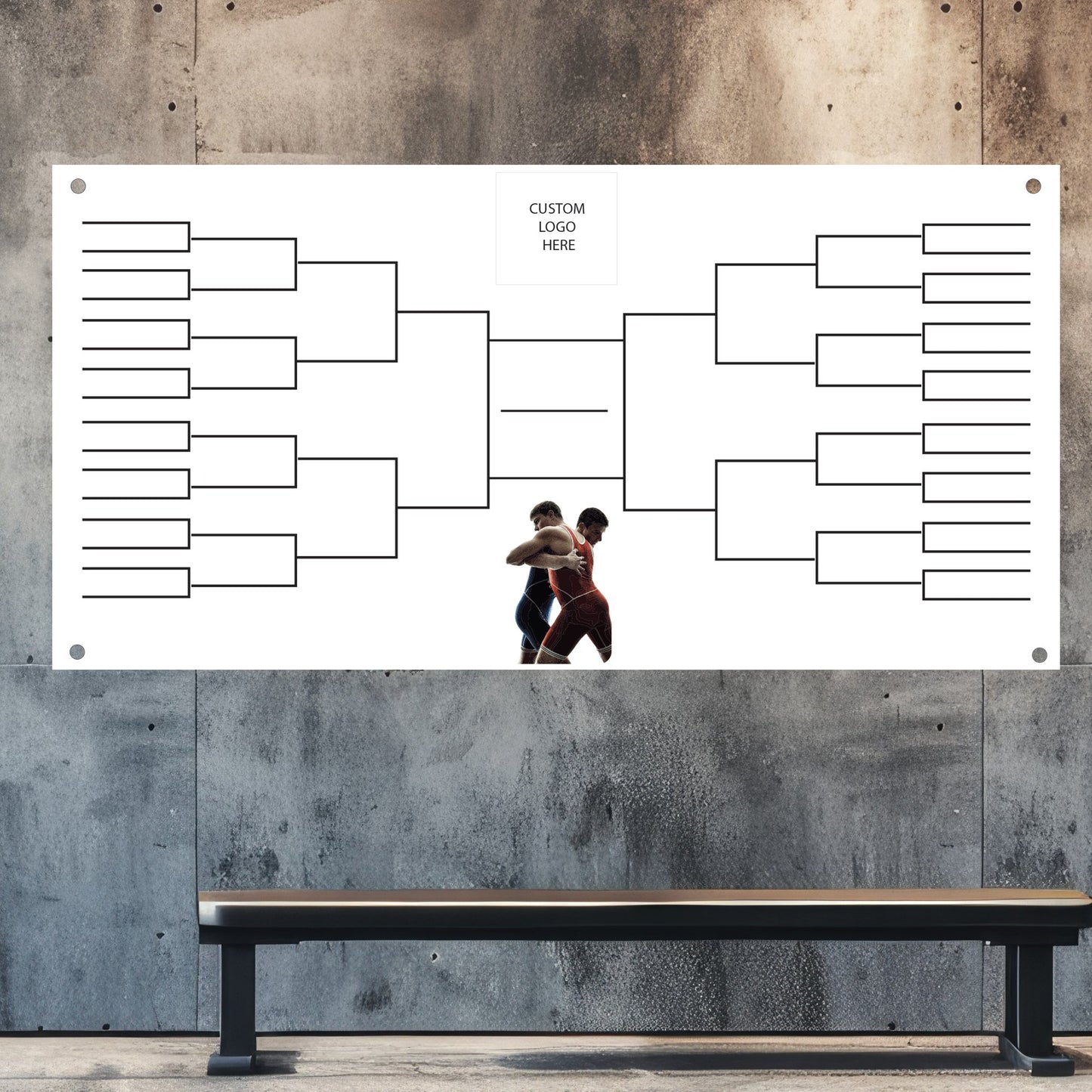 Giant Reusable Wrestling Tournament Bracket Sign