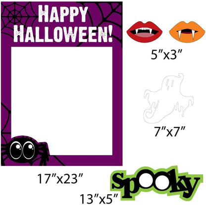 Halloween Photo Booth Frame with Props & Stakes