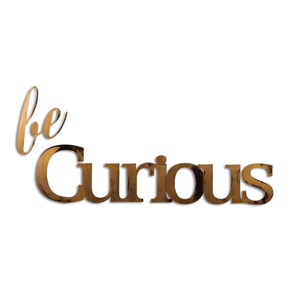 Hand Painted be Curious Wall Decor