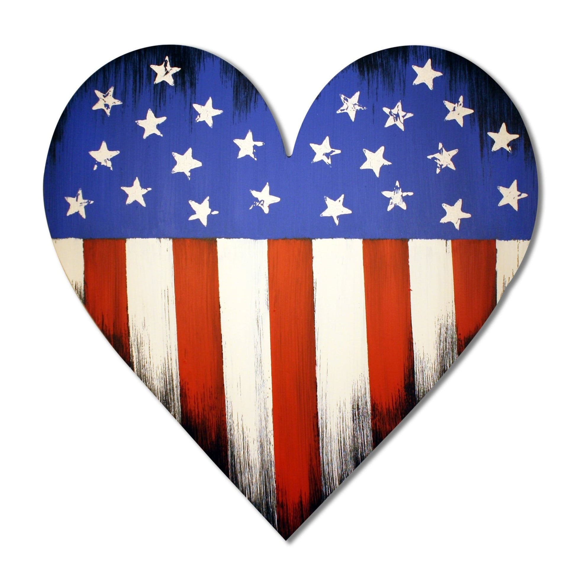 Hand Painted Heart Flag Wall Icon