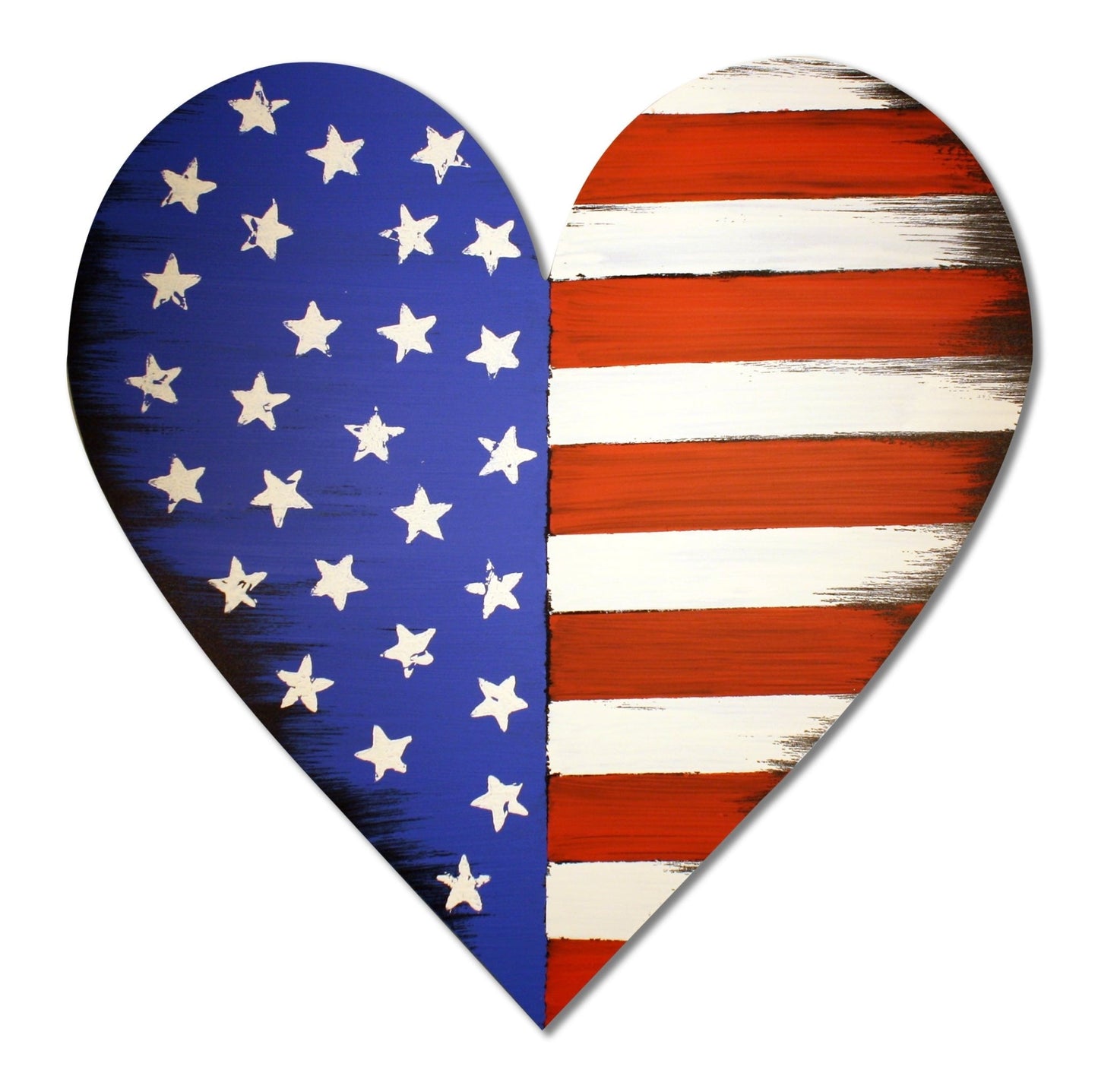 Hand Painted Heart Flag Wall Icon