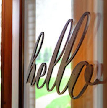 Hand Painted 'hello' Word Wall Decor