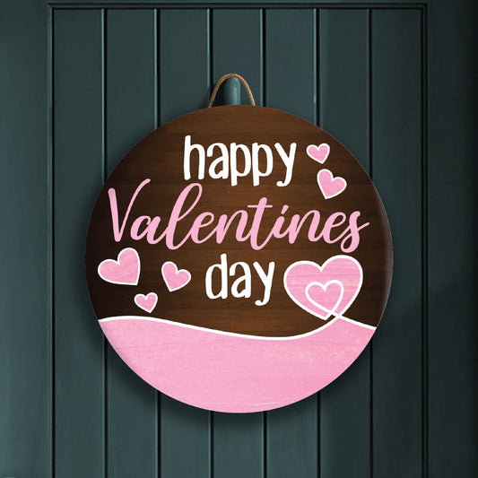 Happy Valentine's Day Front Door Décor – Romantic Doves and Hearts Sign for Your Entrance