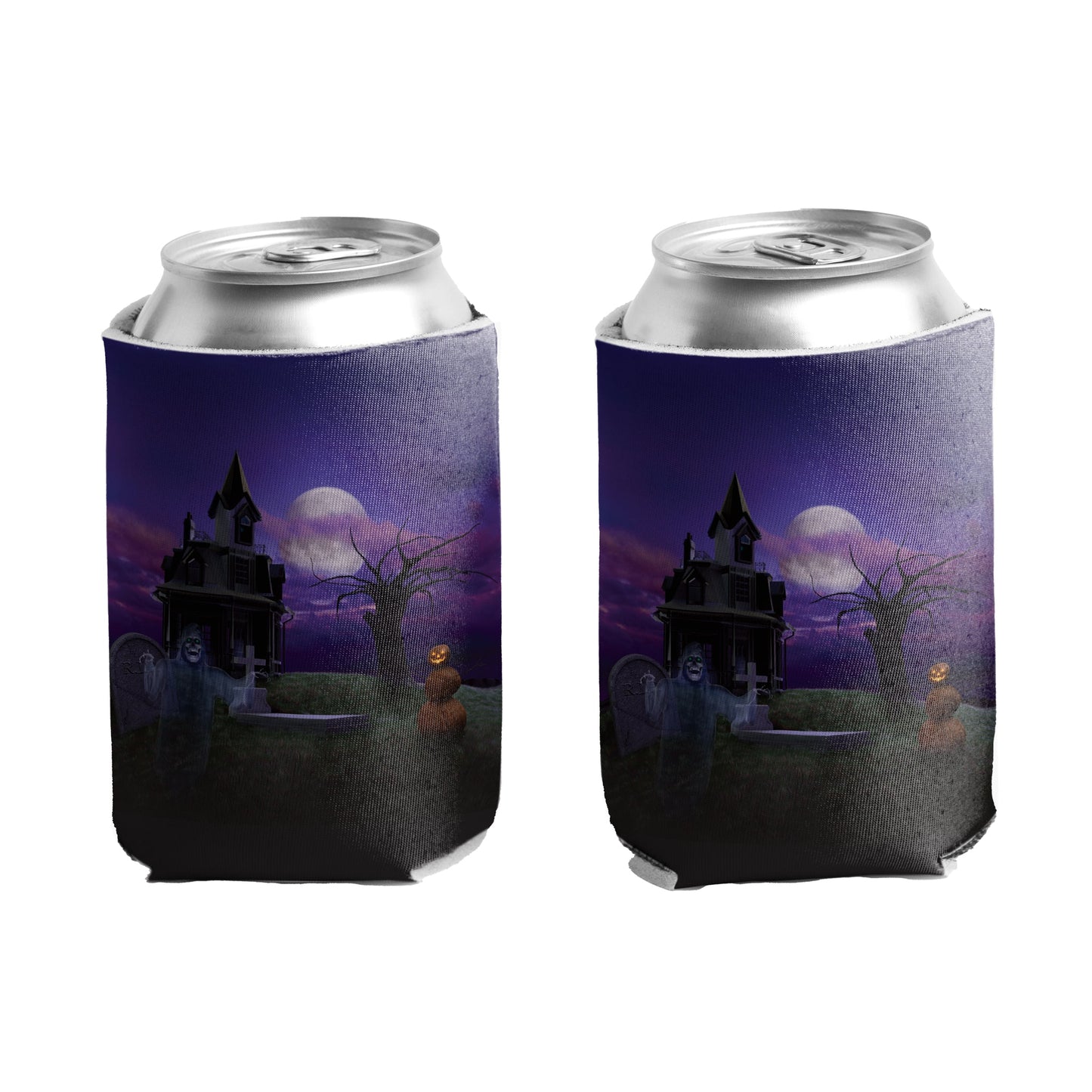 Haunted House Halloween Party Can Cooler Set 6