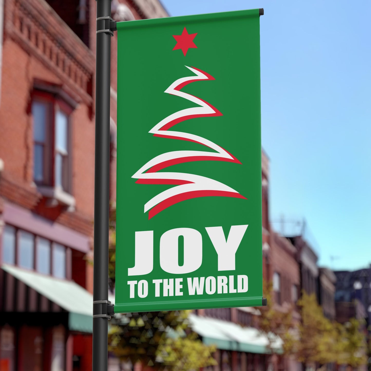 Joy to the World Holiday Pole Banner