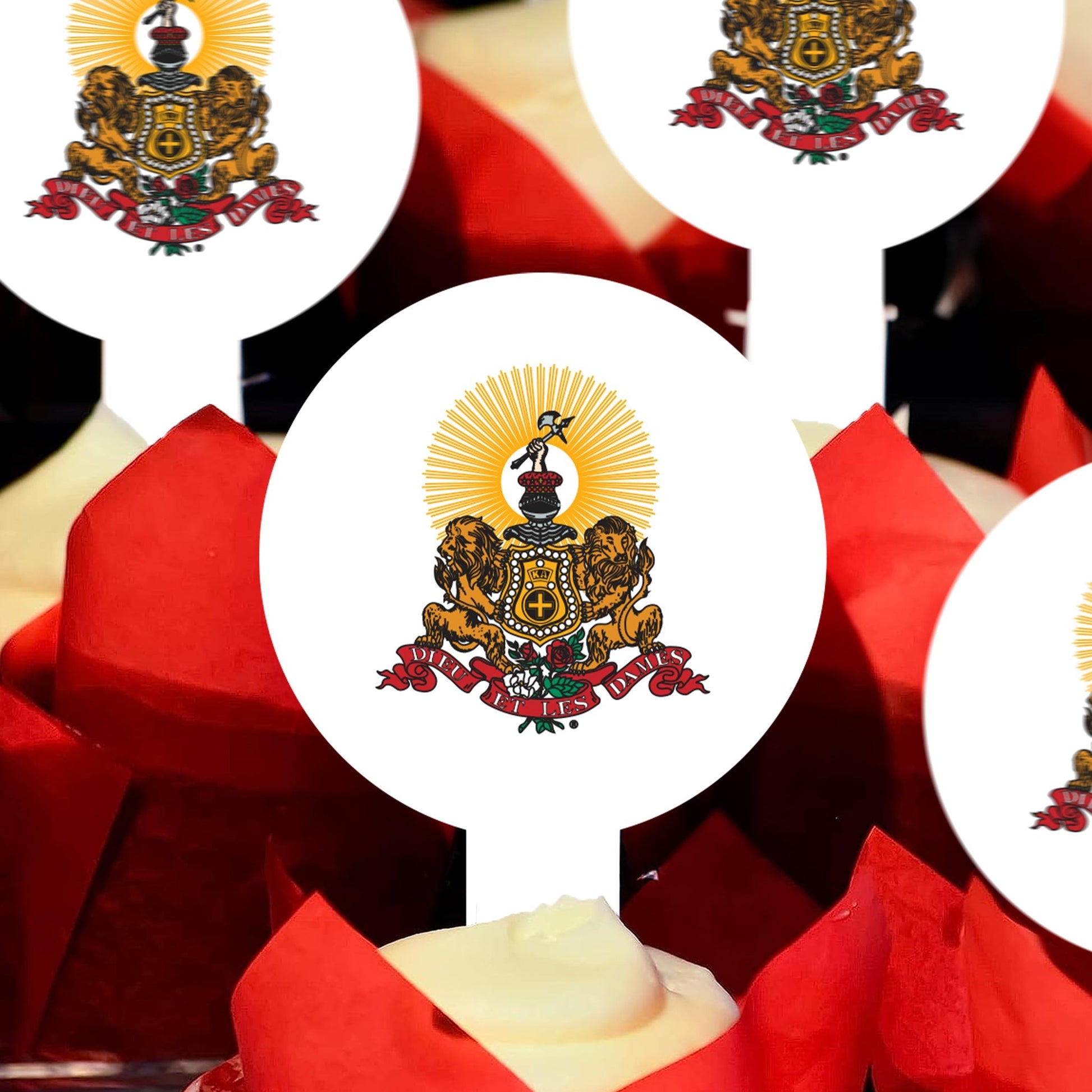 Kappa Alpha Order Cupcake Toppers