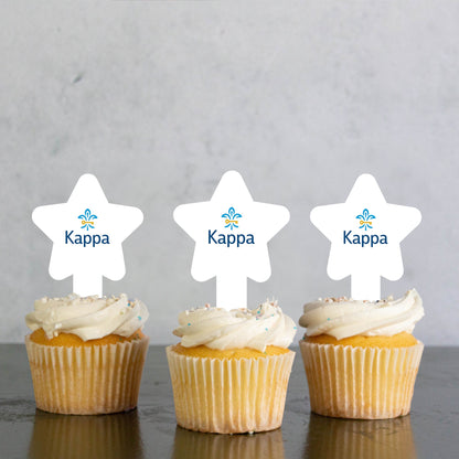 Kappa Kappa Gamma Cupcake Toppers