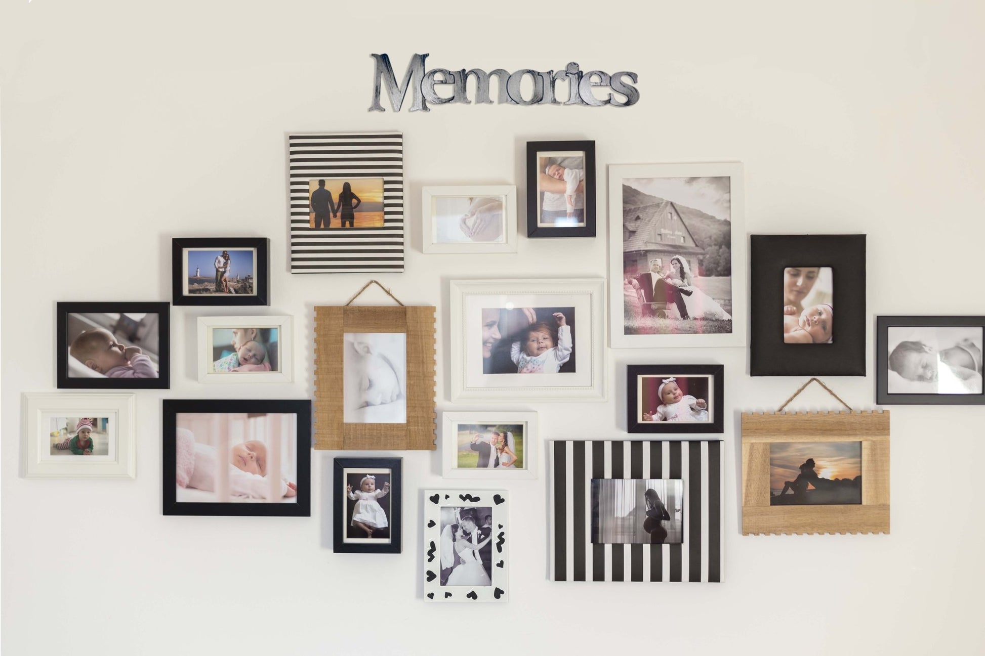 Memories Hand Painted Wall Word