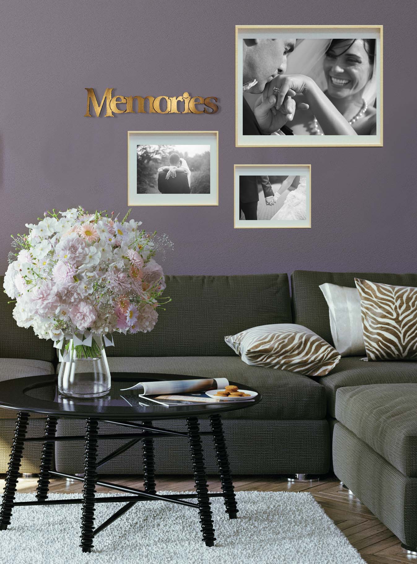 Memories Hand Painted Wall Word