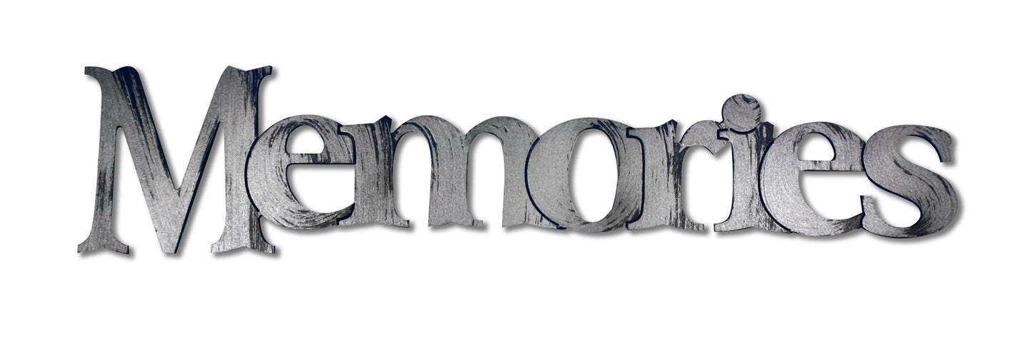 Memories Hand Painted Wall Word