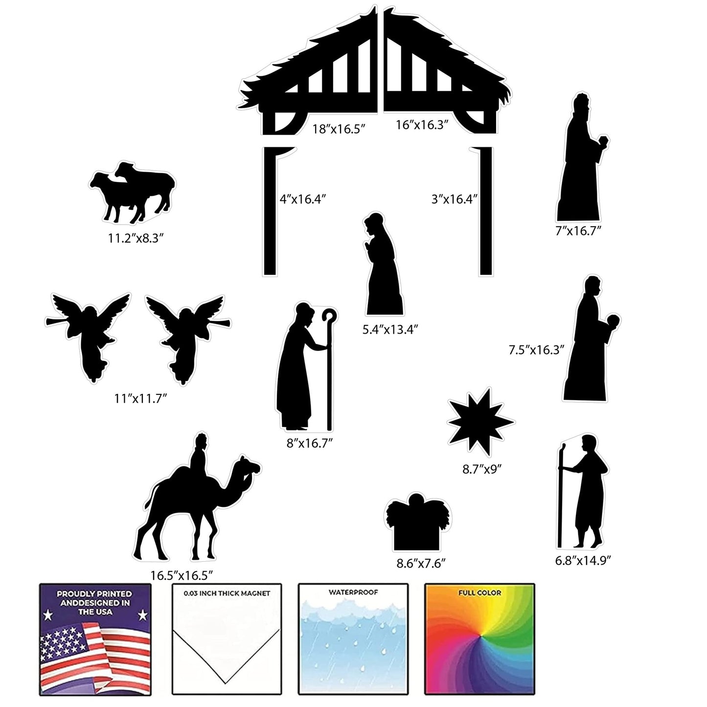 Nativity Garage Magnet Set