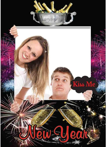 New Years Photo Booth Frame and Props Set