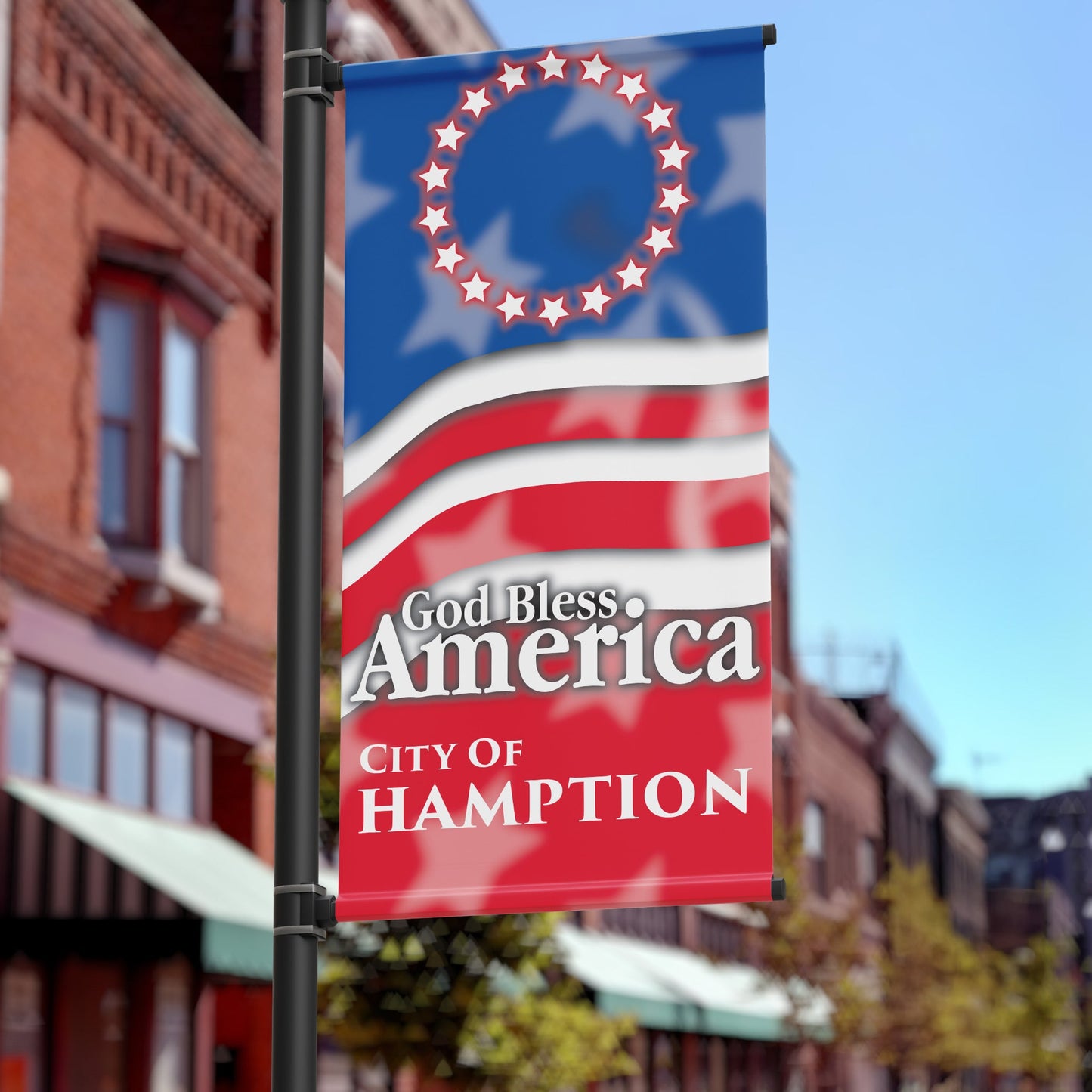 Patriotic 18"x36" Pole Banner