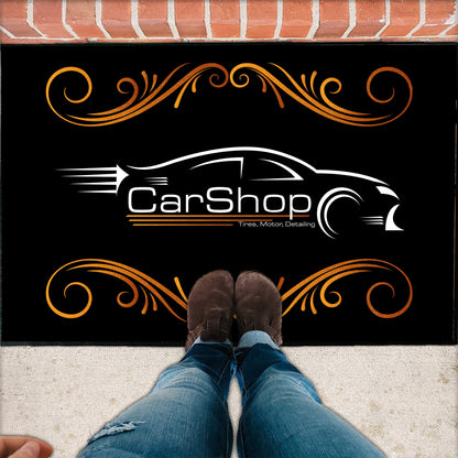 Personalized Auto Shop Door Mat - 24x36 Inches