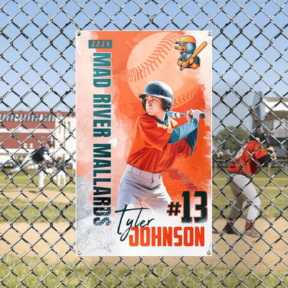 Personalized Baseball Senior Night Banner | 22.5x36 Inches