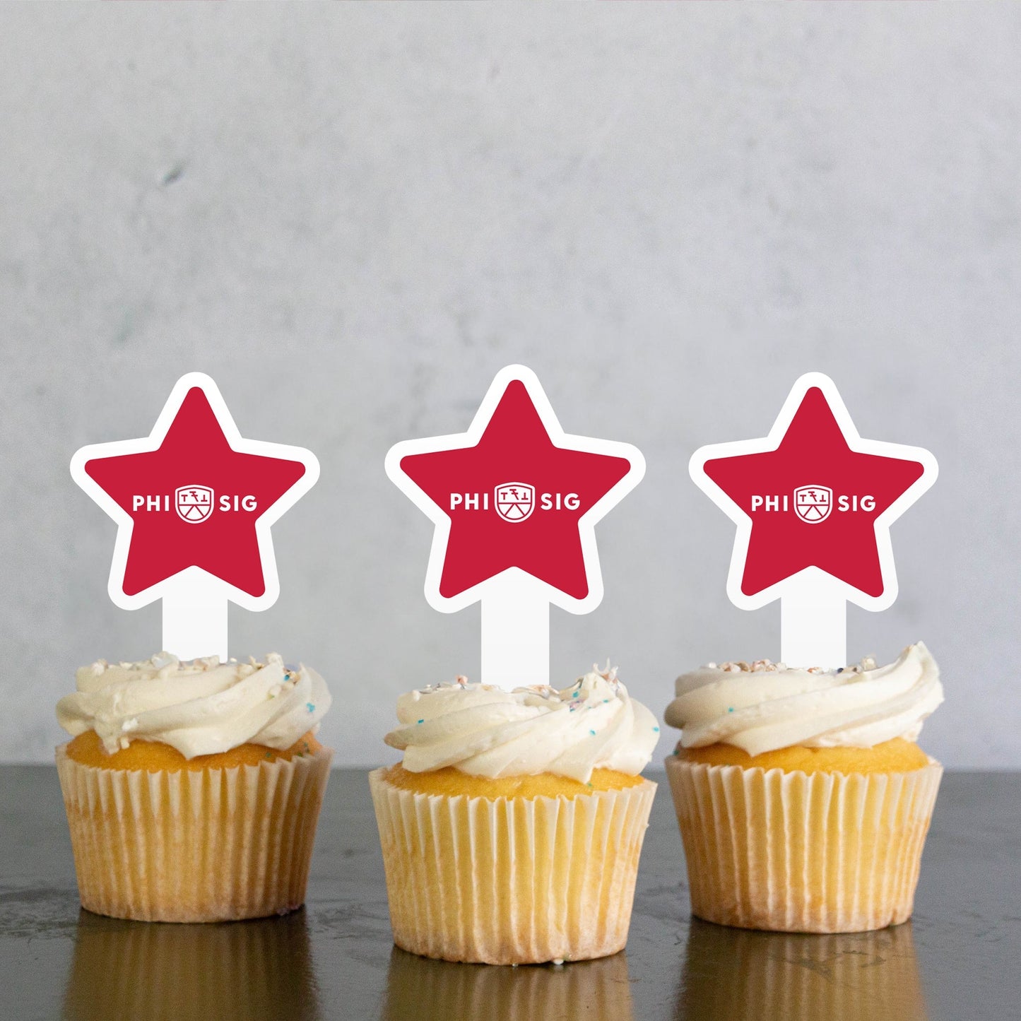 Phi Sigma Kappa Cupcake Toppers