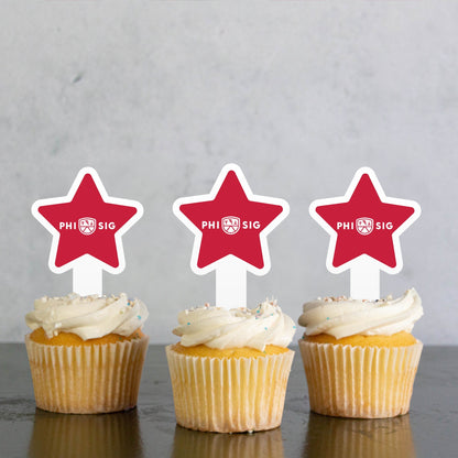 Phi Sigma Kappa Cupcake Toppers