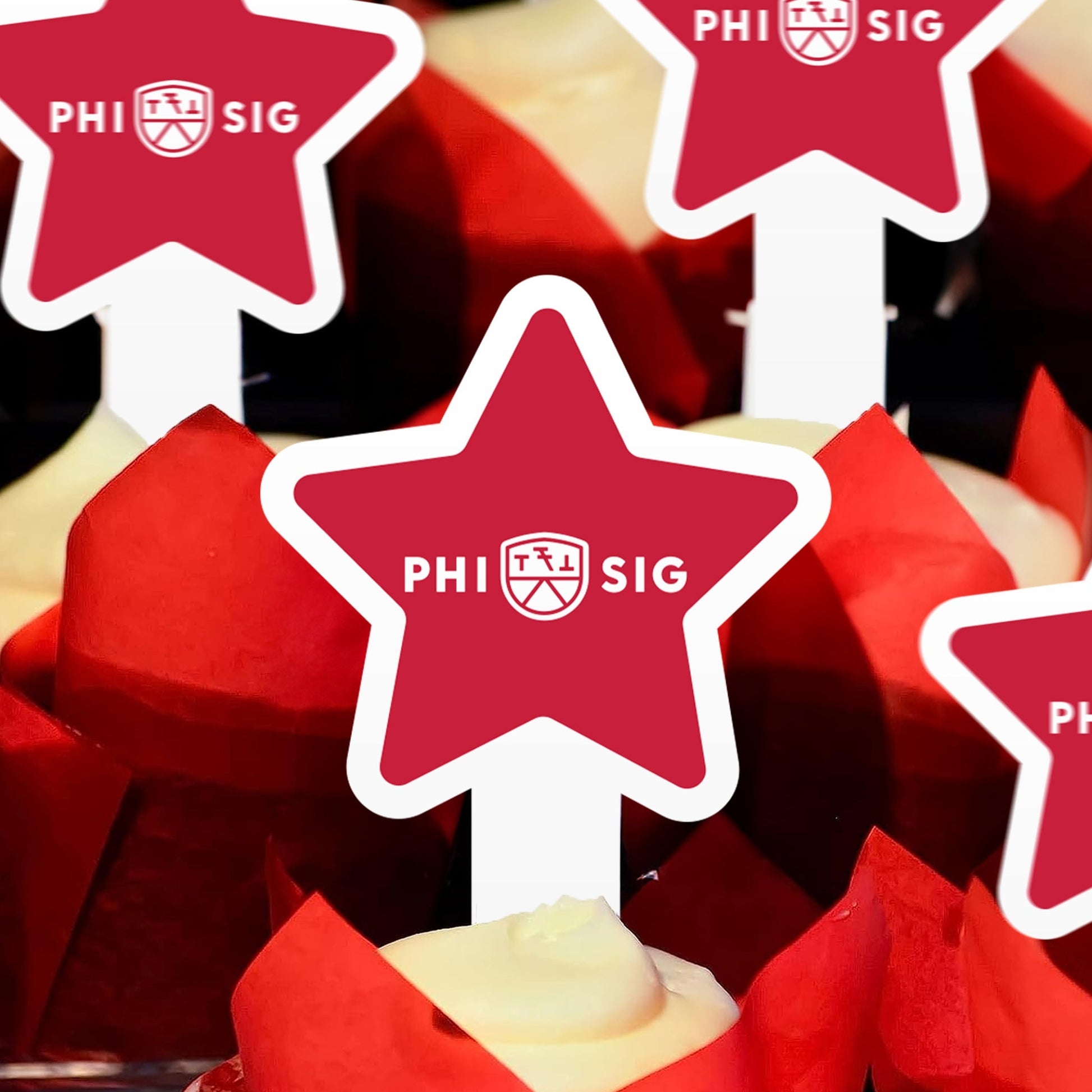 Phi Sigma Kappa Cupcake Toppers