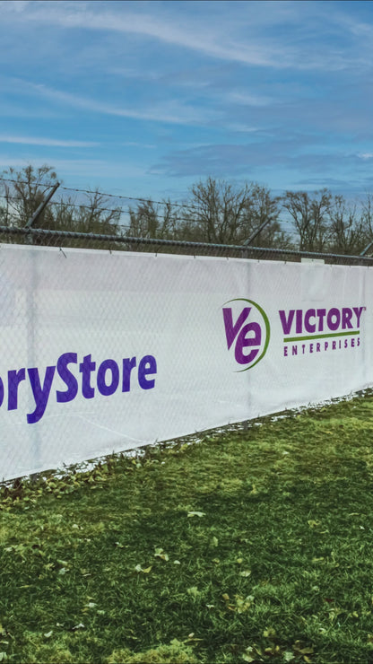 5'x50' Custom Logo Mesh Fence Wrap