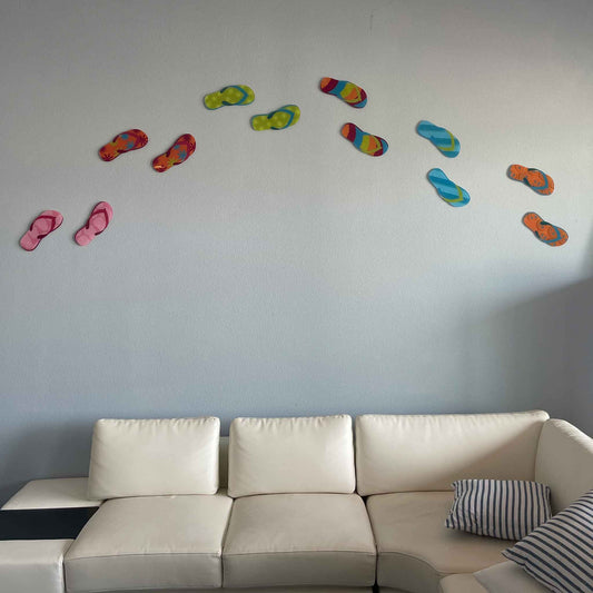 Sandal Wall Art, Original Print Under Acrylic Glass